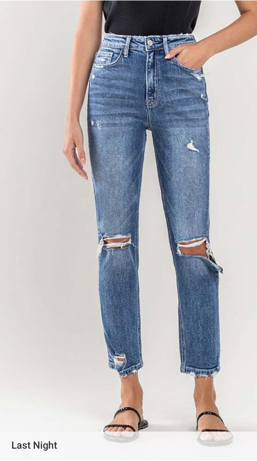 LAST NIGHT BY FLYING MONKEY DISTRESSED MOM JEAN