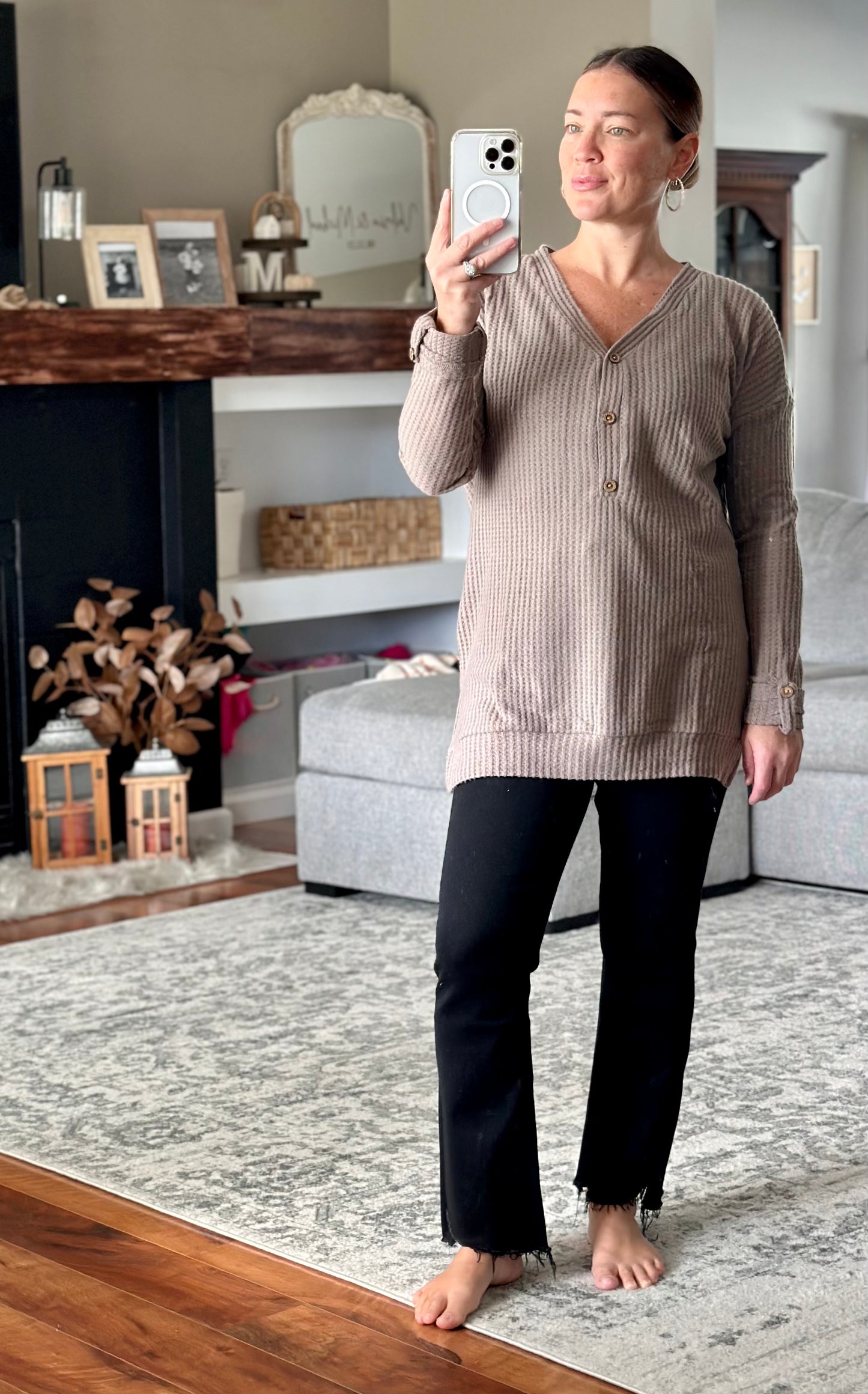 ON THE MOVE WAFFLE SHIRT