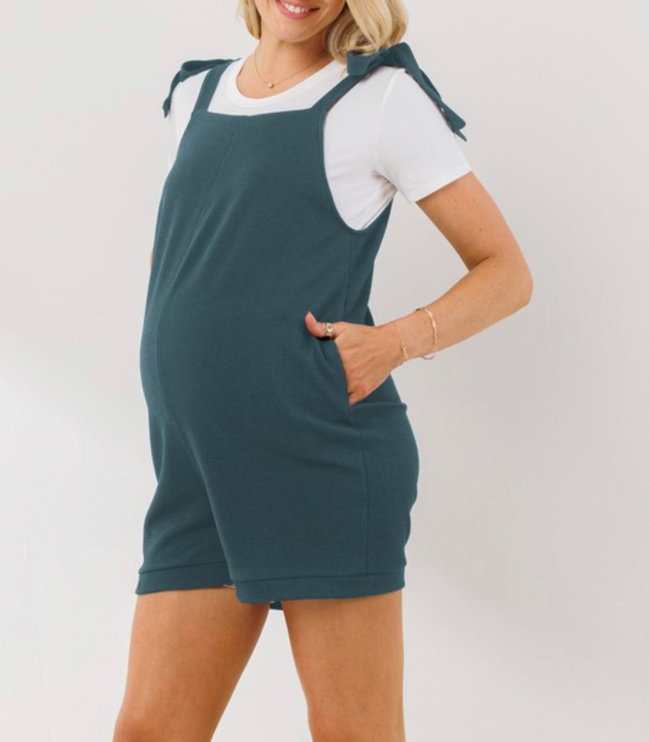 HAZEL TIE SHOULDER MATERNITY ROMPER