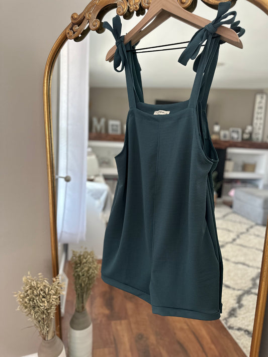 HAZEL TIE SHOULDER MATERNITY ROMPER