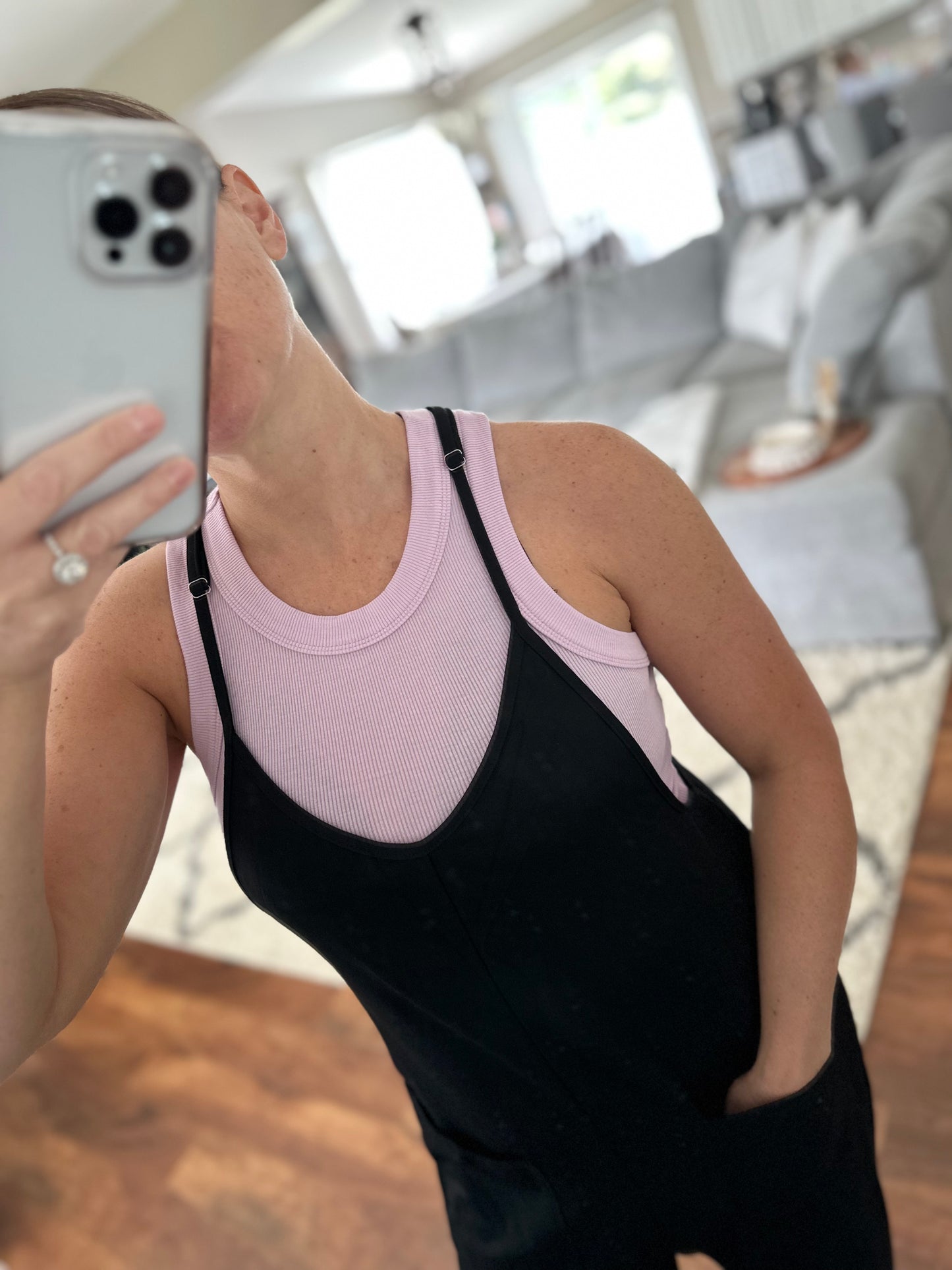 CHLOE ADJUSTABLE STRAP STRAIGHT LEG JUMPSUIT