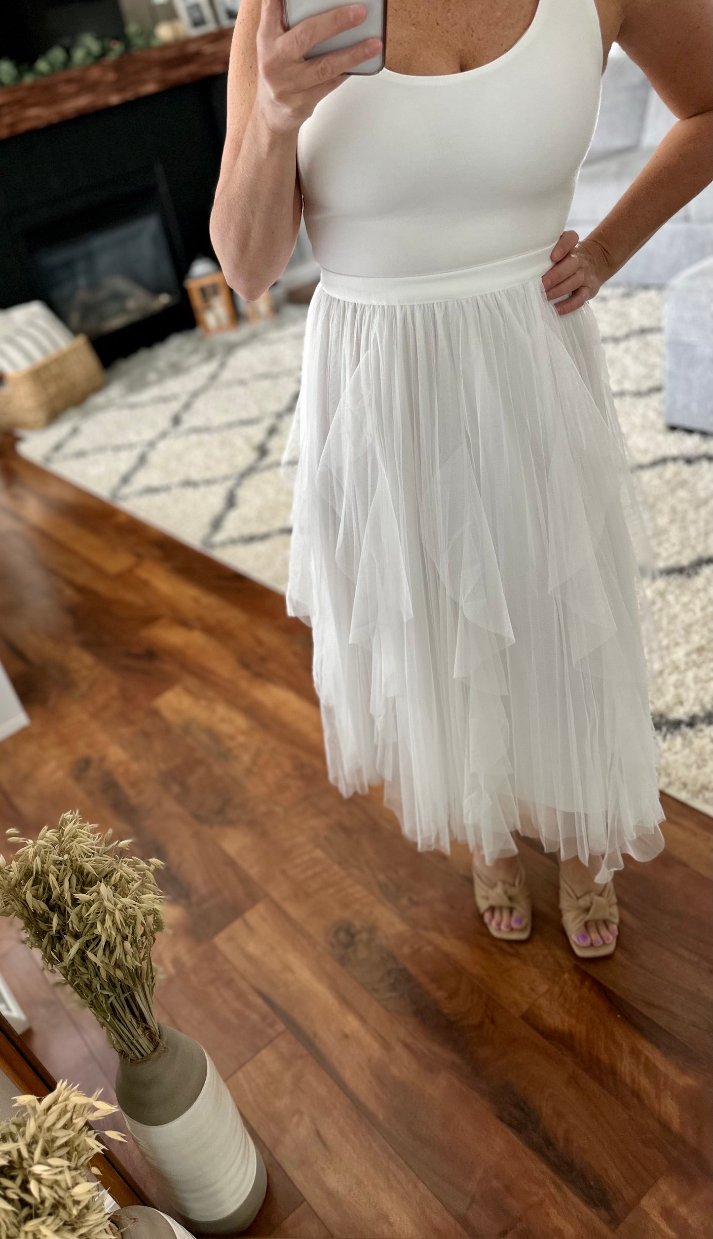 EVER AFTER TULLE MIDI SKIRT