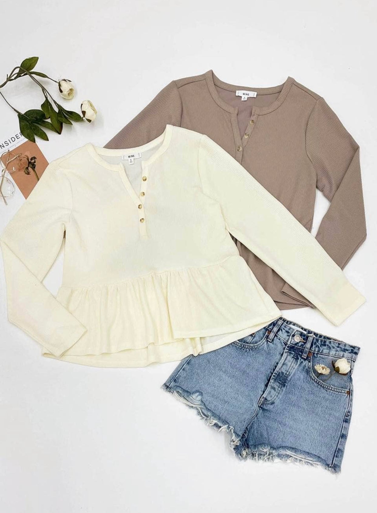 APPLE PICKING LONG SLEEVE HENLEY