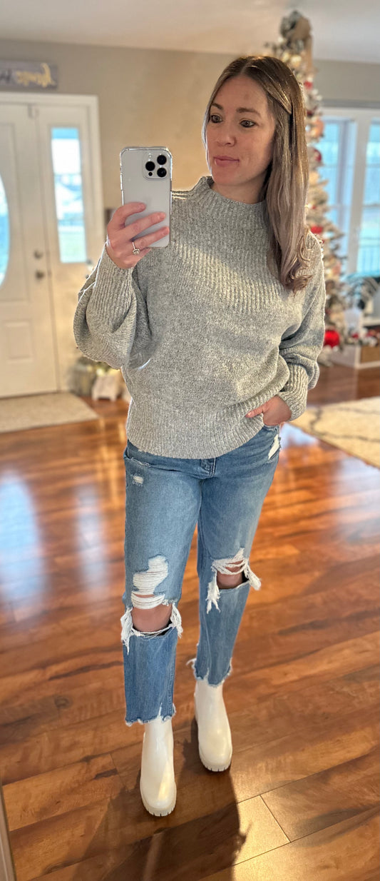 EVER AFTER MOCK NECK SWEATER