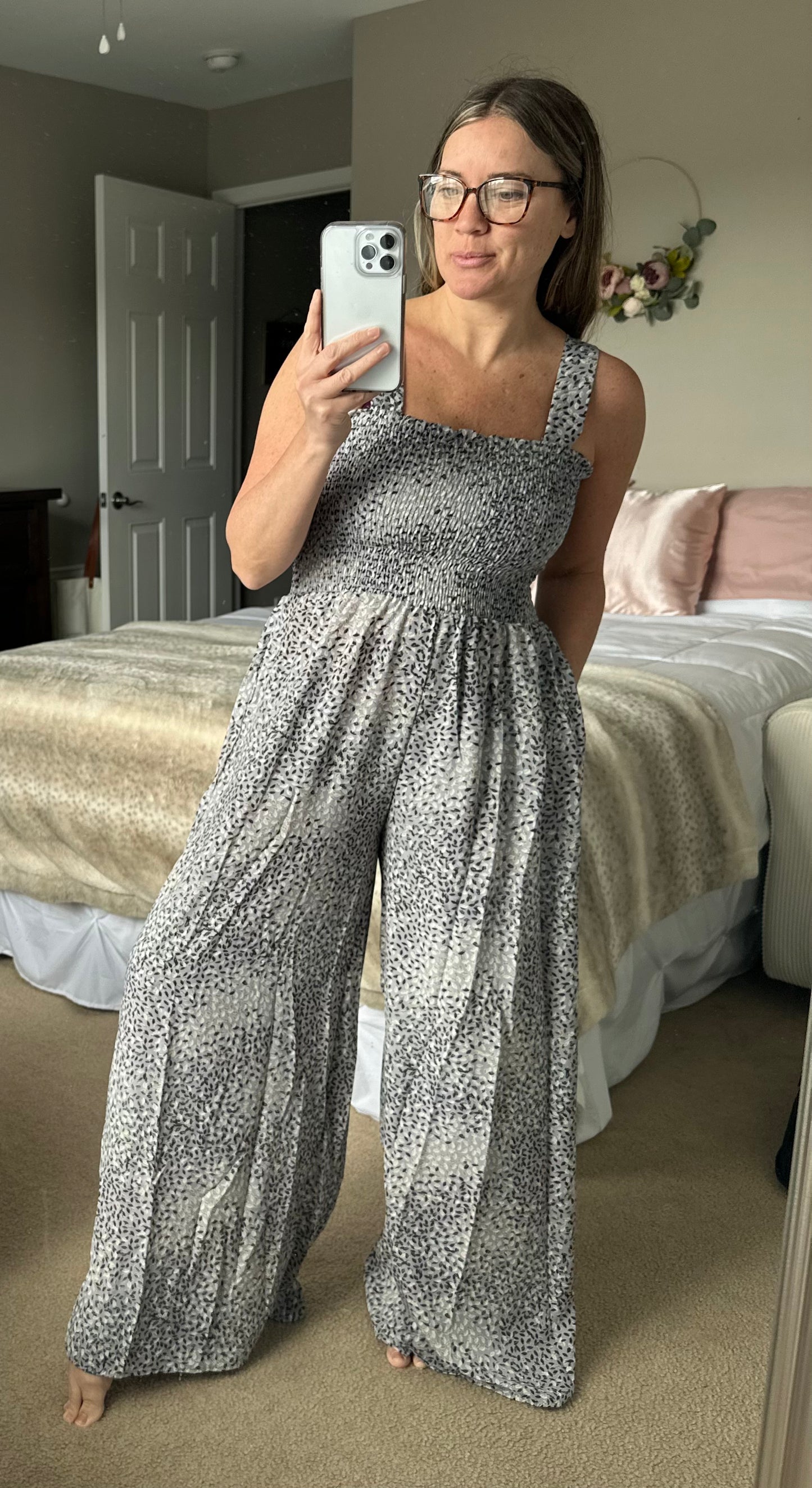 LOLA SMOCKED JUMPSUIT