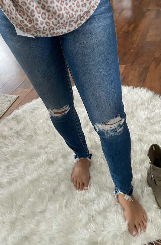 ROMANTIC CHILD HIGH RISE SKINNY FLYING MONKEY JEANS