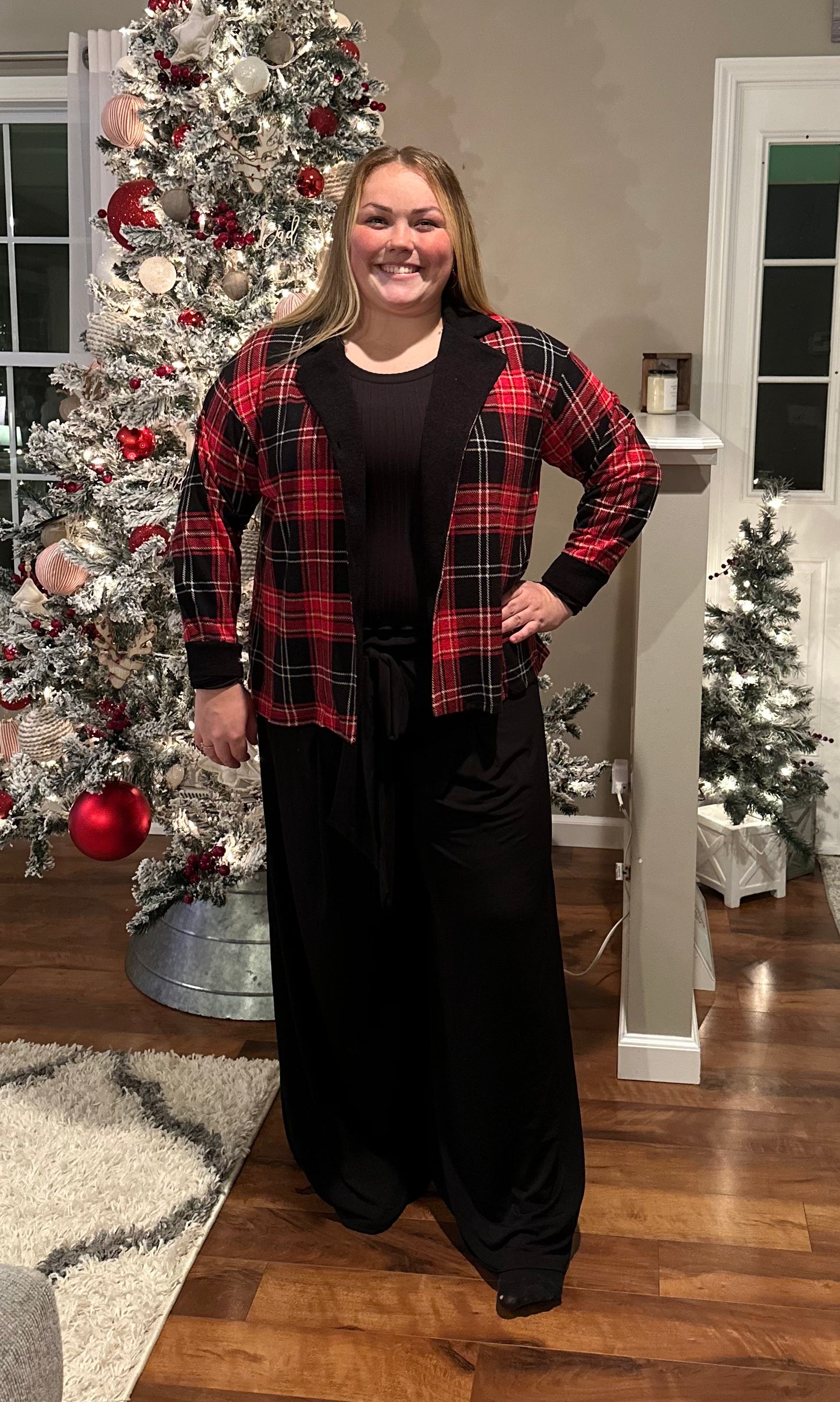 BY THE FIRE PLAID SHACKET