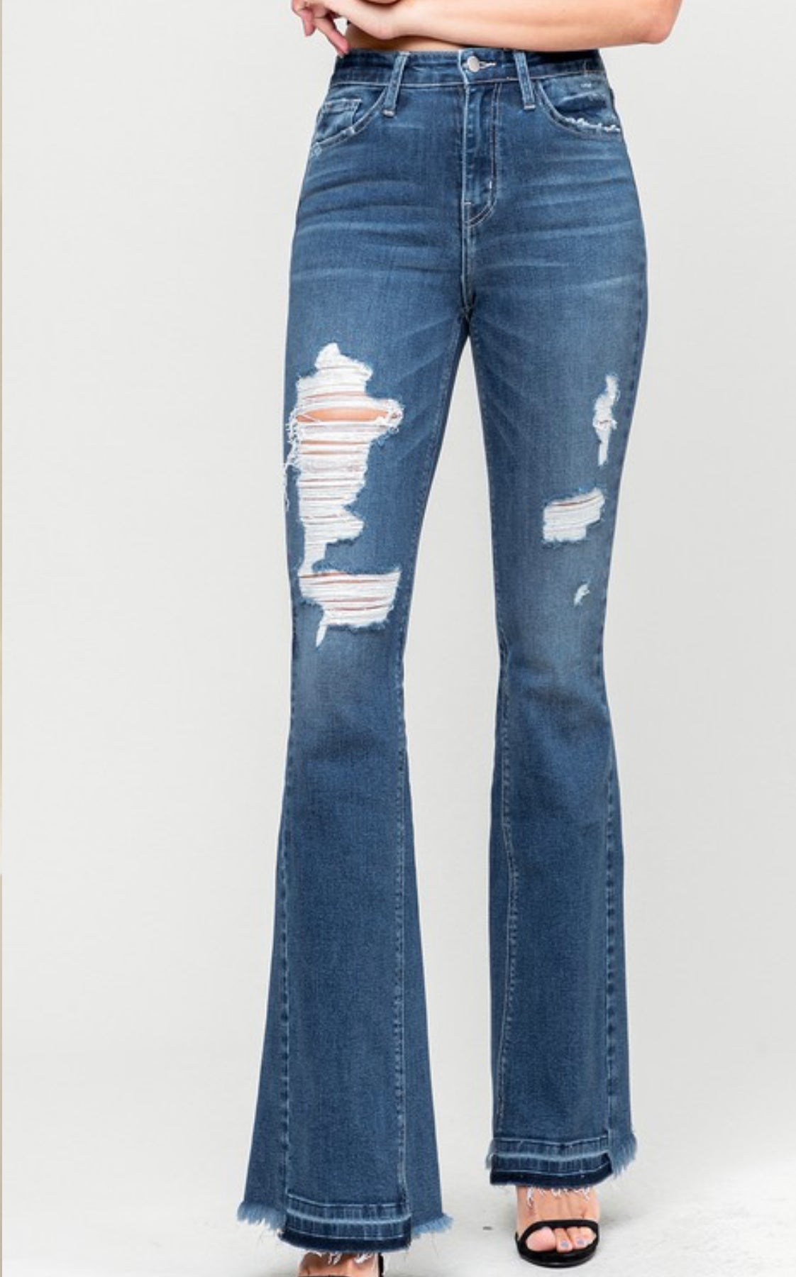 FLYING MONKEY FAREWELL HIGH RISE FLARE JEANS
