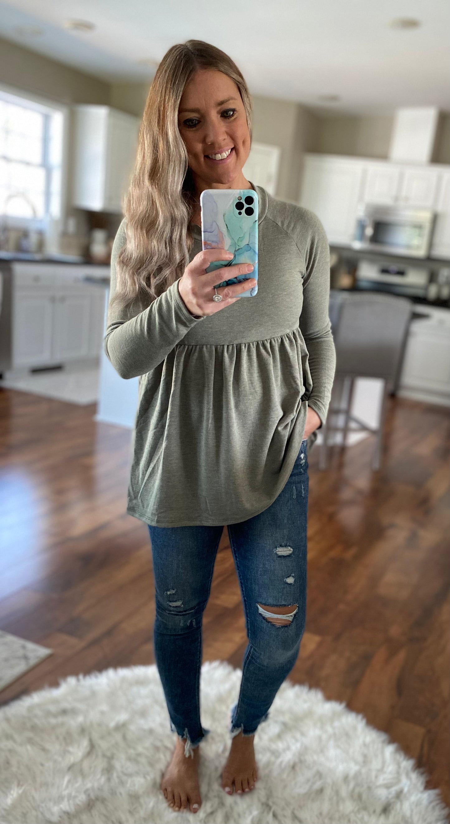 FALL IS MY FAVORITE BABY DOLL TOP