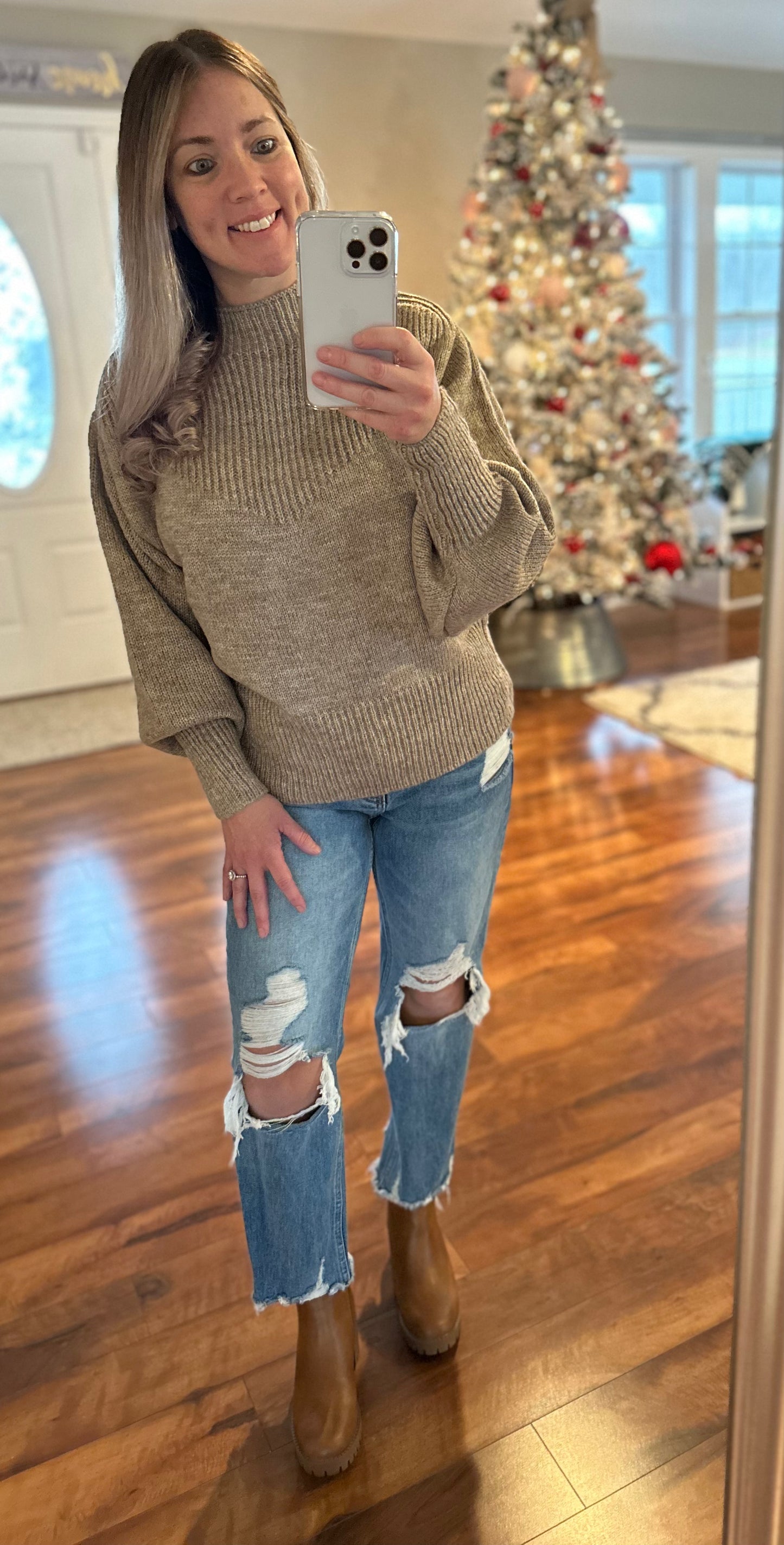 EVER AFTER MOCK NECK SWEATER