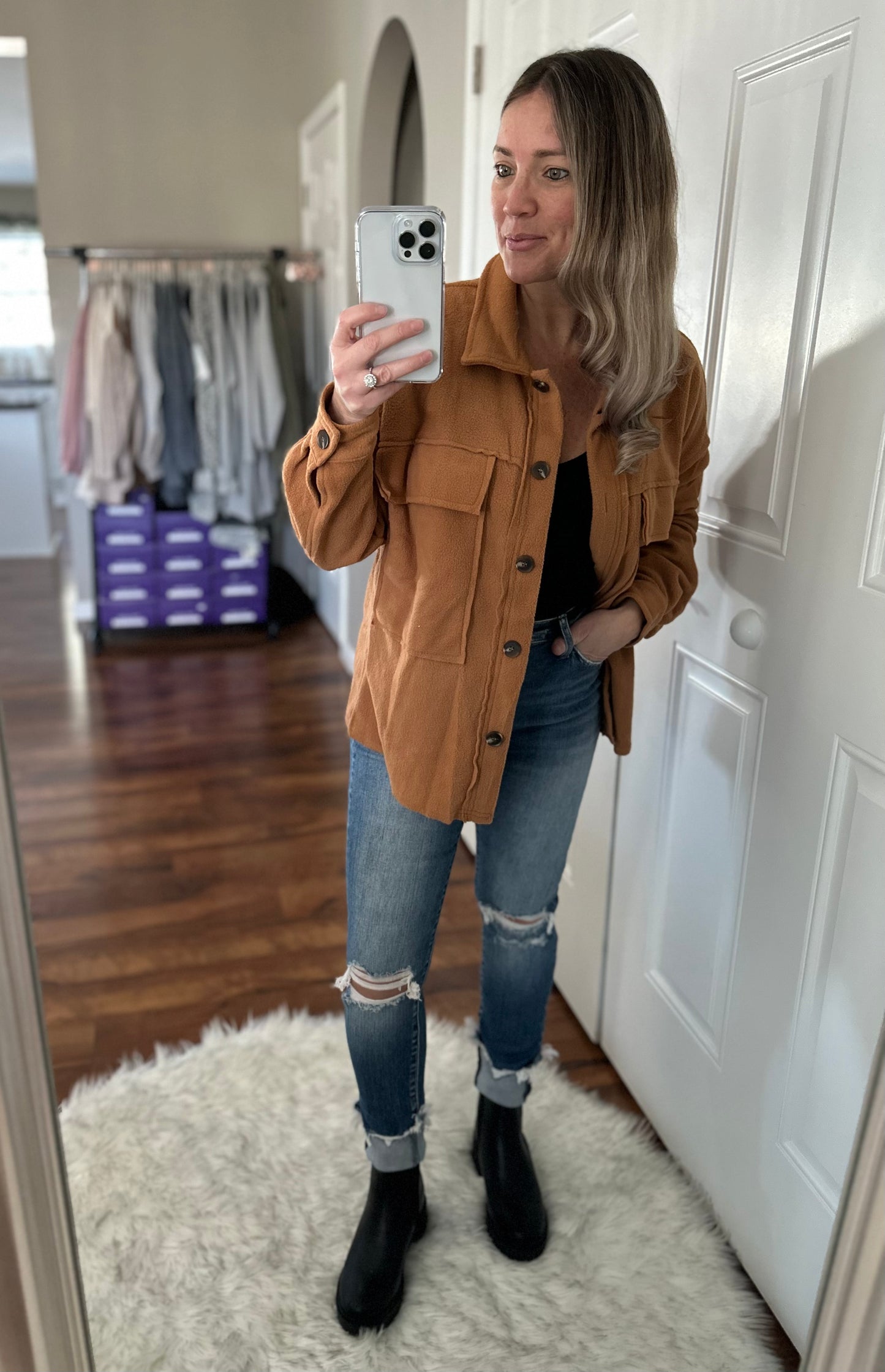 FLORA FLEECE SHACKET