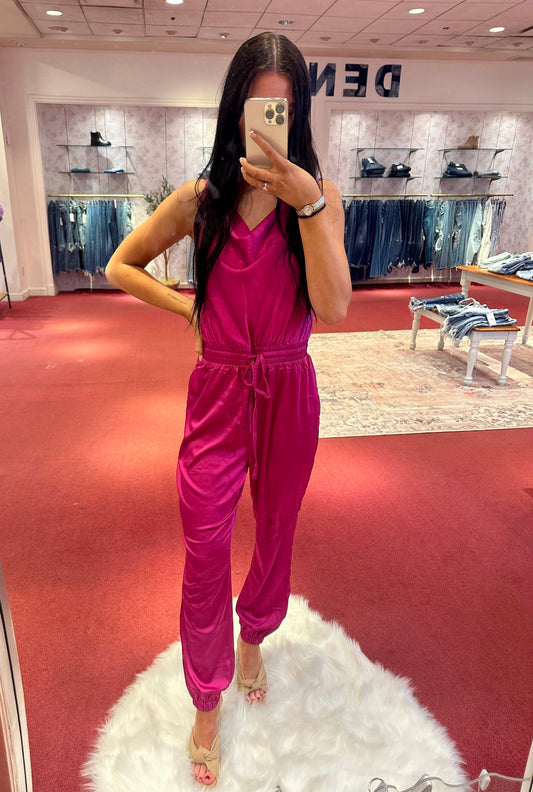 SHE’S A REBEL SATIN JUMPSUIT