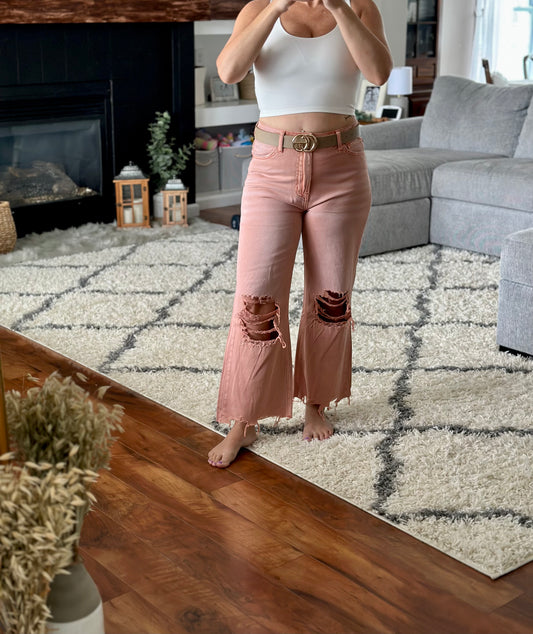VERVET 90’S VINTAGE CROP FLARE JEANS BY FLYING MONKEY