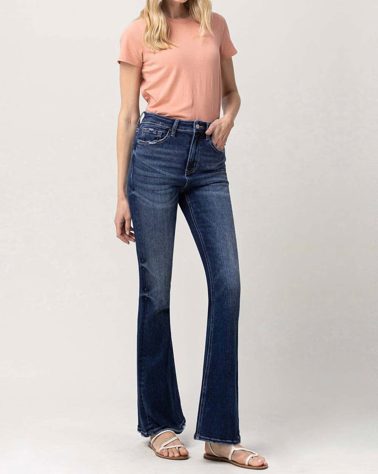 VERVET BY FLYING MONKEY SUPER HIGH RISE FLARE JEANS