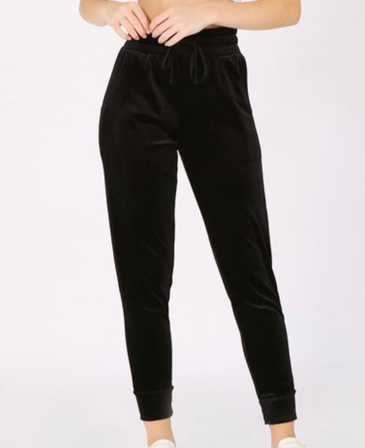 VIVIAN VELOUR JOGGER SWEATPANTS