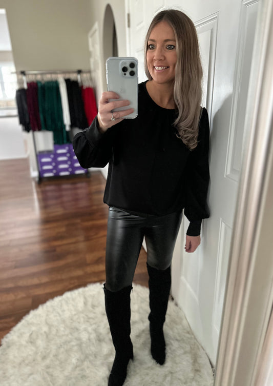 FOREVER YOURS FAUX LEATHER PANTS